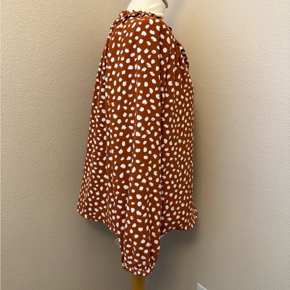 NWT JCrew Drapey Ruffleneck Brushstroke Top - Picture 3 of 4